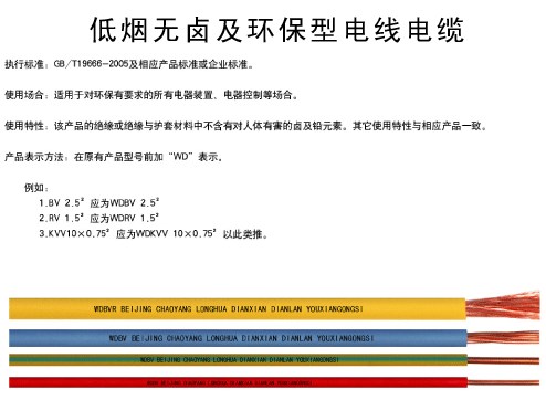 低烟无卤及环保型电线电缆